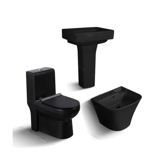 LT-1085-CG-MBL--LT-415B-CG-MBL--LT-325P-CG-MBL black one-piece-toilet-suites