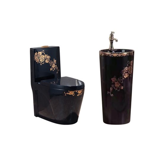 LT-1086-GID-G5---LT-321-GID-G5 black one-piece-toilet-suites