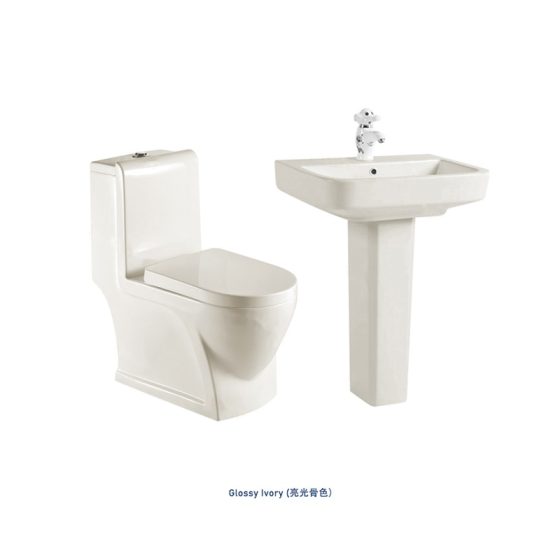 LT-1087-CG-IV-----LT-350P-CG-IV white two-piece-toilet-suites