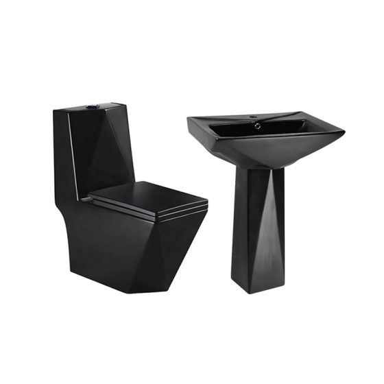 LT-1107-M-BL----LT-307P-M-BL white two-piece-toilet-suites