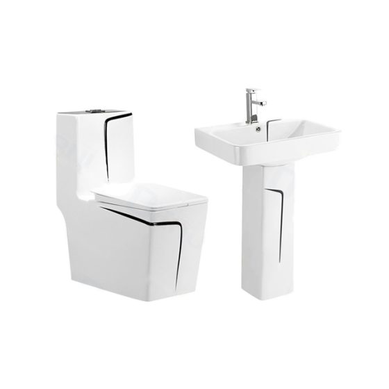LT-1109-CG-BLL-----LT-354P-WBL white two-piece-toilet-suites