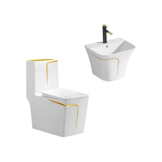 LT-1109-CG-GL-----LT-587-CG-GL white two-piece-toilet-suites