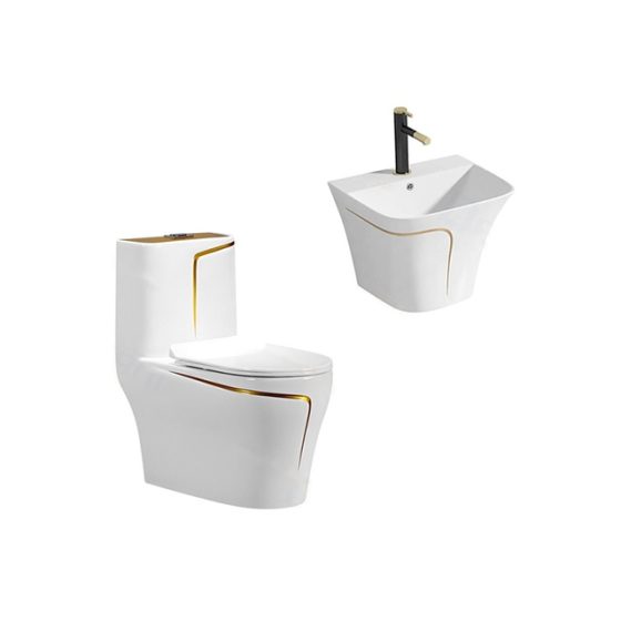 LT-1121-CG-GL----LT-587-CG-GL white two-piece-toilet-suites