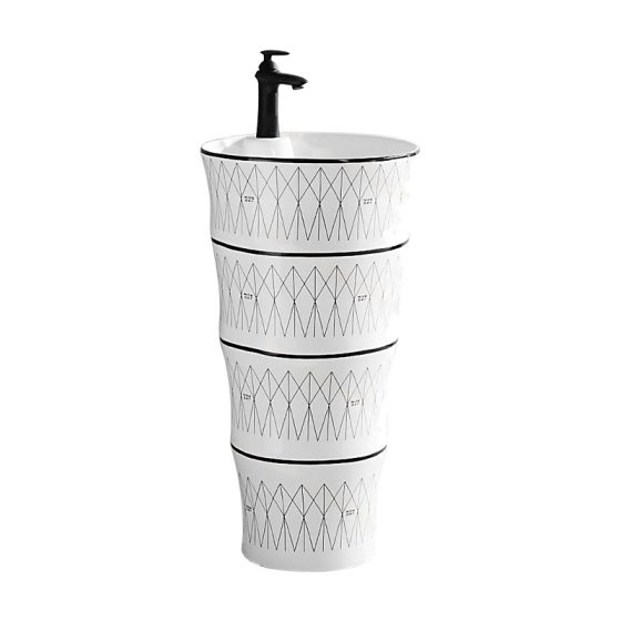 LT-301-DC-1 white pedestal-basins