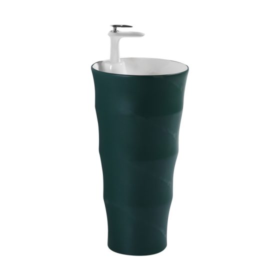 LT-301-M-BGW colored pedestal-basins