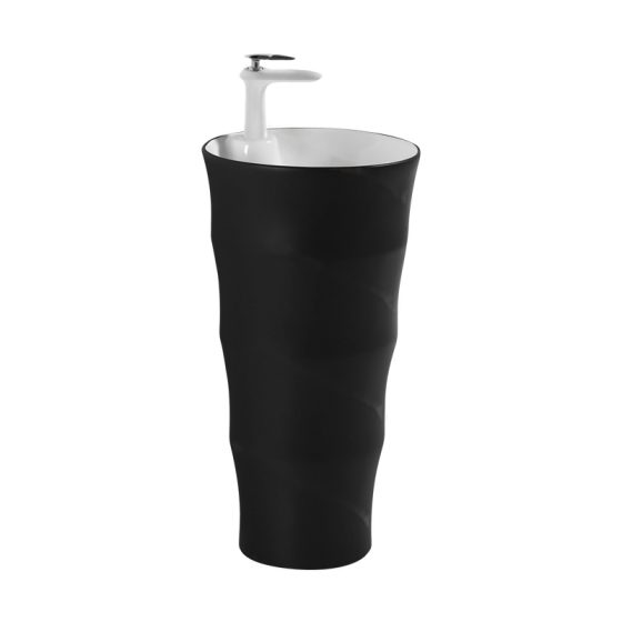 LT-301-M-BLW black pedestal-basins