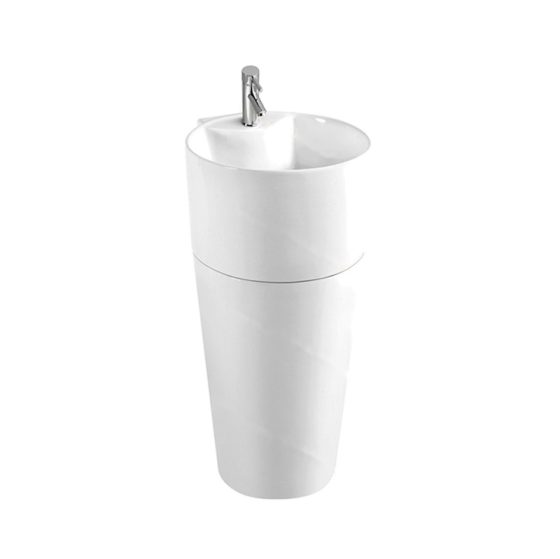LT-302 white pedestal-basins
