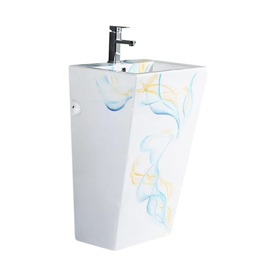 LT-304-CG-W1 white pedestal-basins
