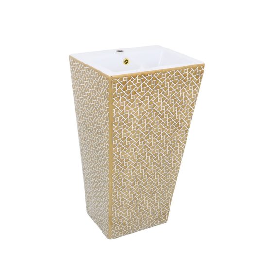 LT-304-GID-G1 gold pedestal-basins