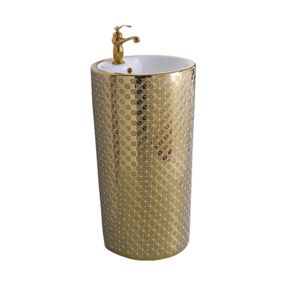 LT-306A-GID-GW gold pedestal-basins