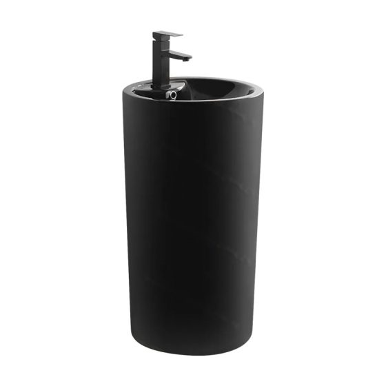 LT-306A-M-BL black pedestal-basins