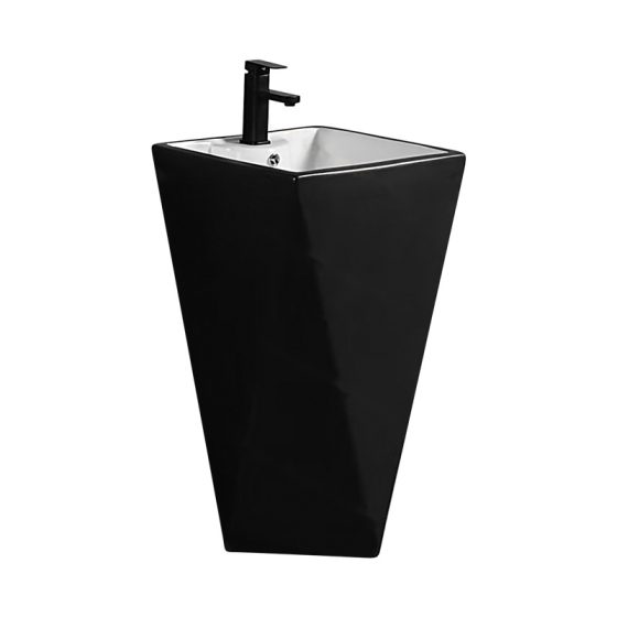 LT-307-CG-BLW black pedestal-basins