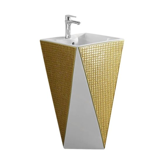 LT-307-CGB-WG gold pedestal-basins