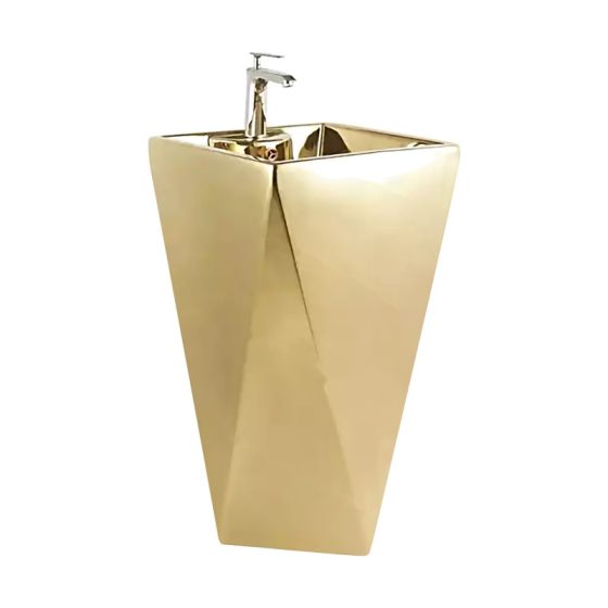 LT-307-GI-PG gold pedestal-basins