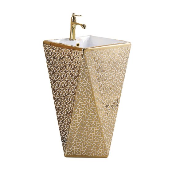 LT-307-GID-G1 gold pedestal-basins