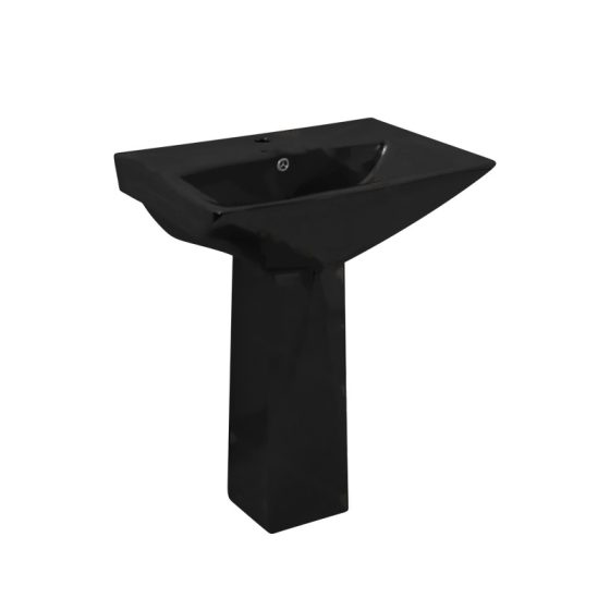 LT-307P-CG-BL black pedestal-basins