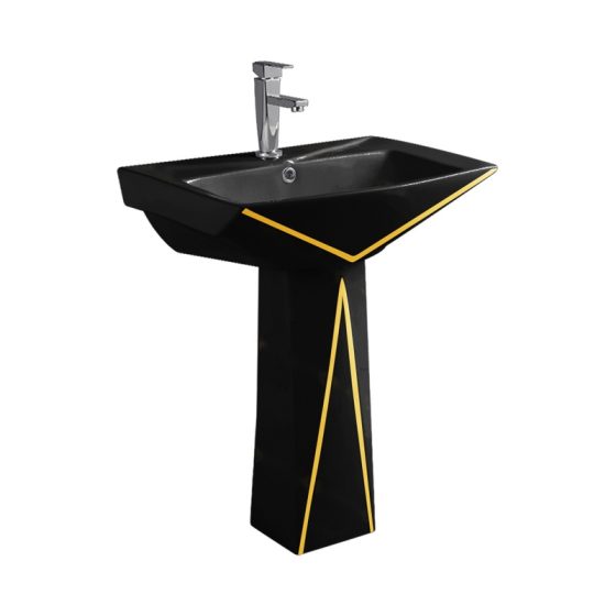 LT-307P-CG-BLG black pedestal-basins