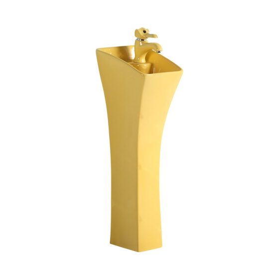 LT-308-CG-Y gold pedestal-basins