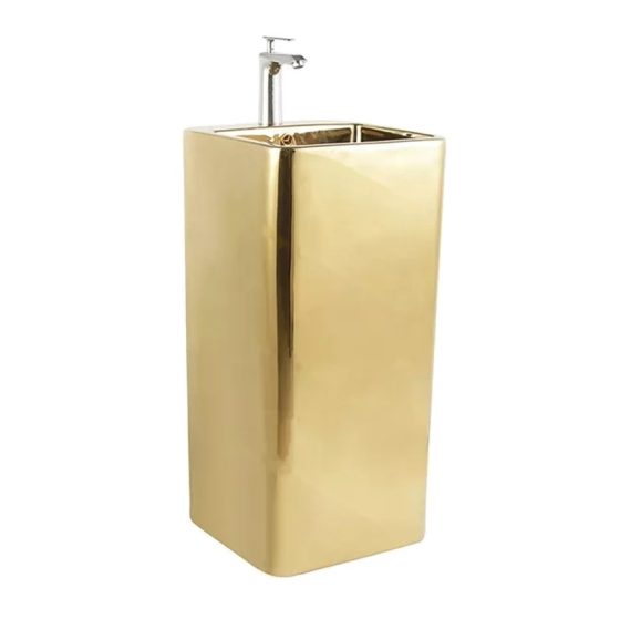 LT-309-GI-PG gold pedestal-basins