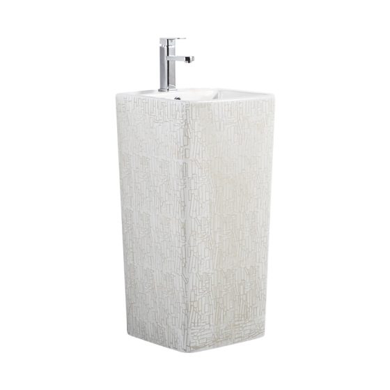 LT-309-HE-GW3 white pedestal-basins