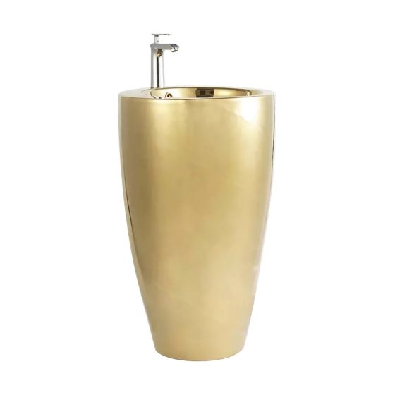 LT-311-GI-PG gold pedestal-basins