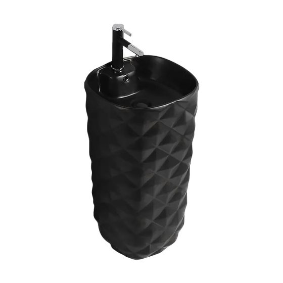 LT-316-M-BL black pedestal-basins