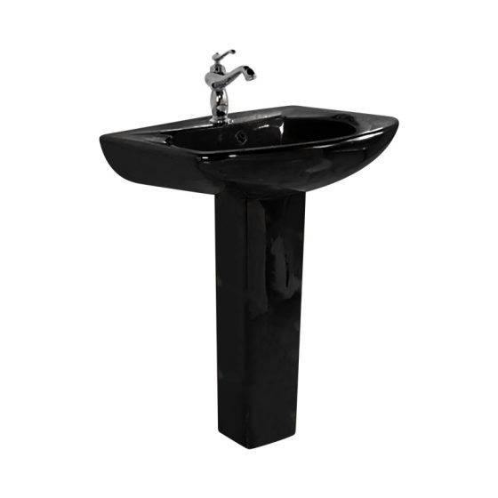 LT-316P-CG-BL black pedestal-basins