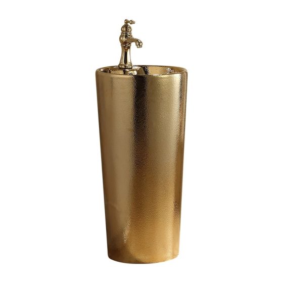 LT-321-FP-GI-PG gold pedestal-basins