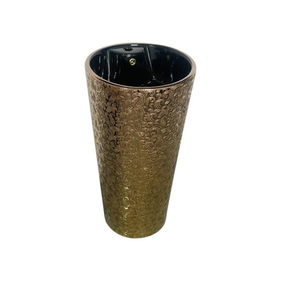 LT-321-GI-HE-CGBL6 gold pedestal-basins