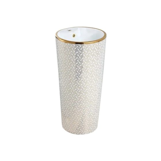 LT-321-GID-GW10 white pedestal-basins
