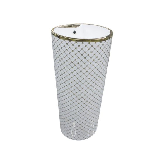 LT-321-GID-GW7 patterned pedestal-basins