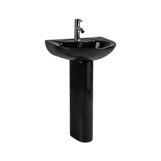 LT-321P-CG-BL black pedestal-basins