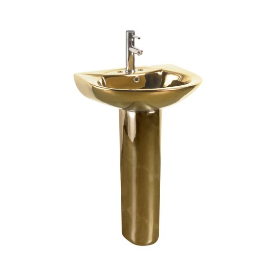 LT-321P-GI-PG gold pedestal-basins