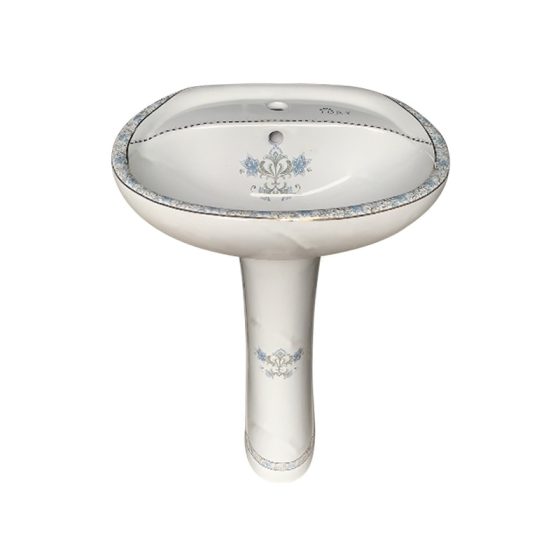 LT-322P-DC-WBU patterned pedestal-basins