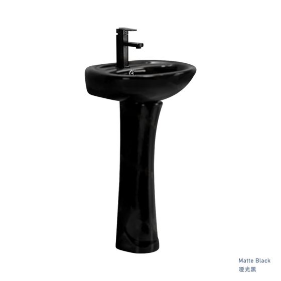 LT-322P-M-BL black pedestal-basins