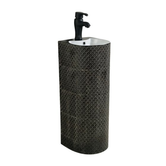 LT-325-HE-CT-10 black pedestal-basins