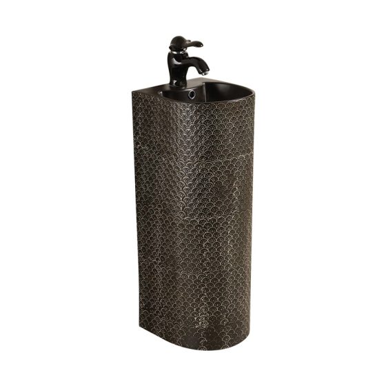 LT-325-HE-M-CT-8 black pedestal-basins