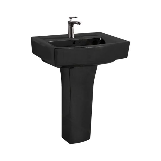 LT-325P-CG-BL black pedestal-basins