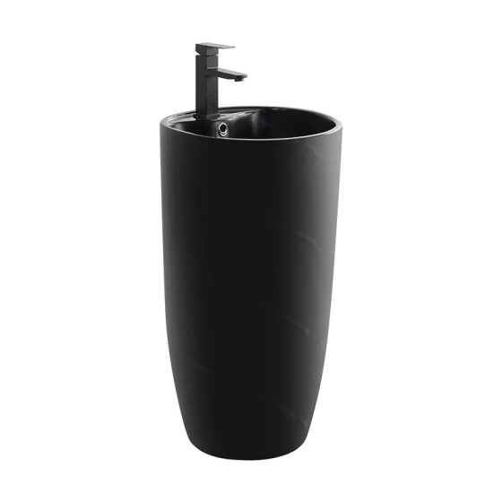 LT-326-M-BL black pedestal-basins