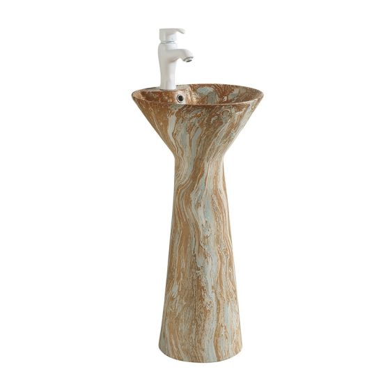 LT-333-DP-CT-86 gold pedestal-basins