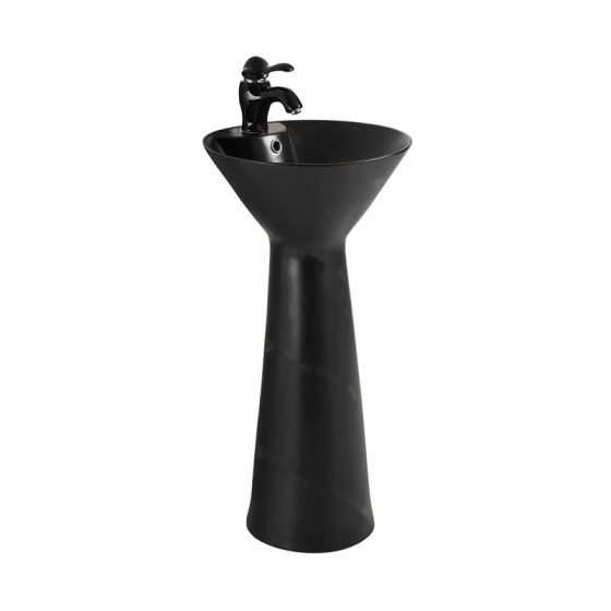 LT-333-M-BL black pedestal-basins