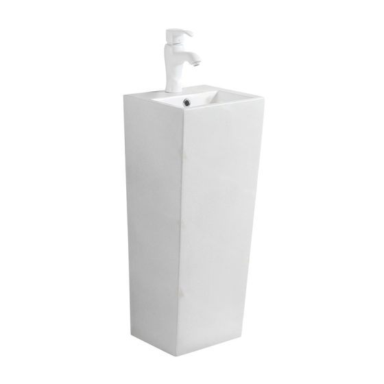 LT-334-FG-PW white pedestal-basins