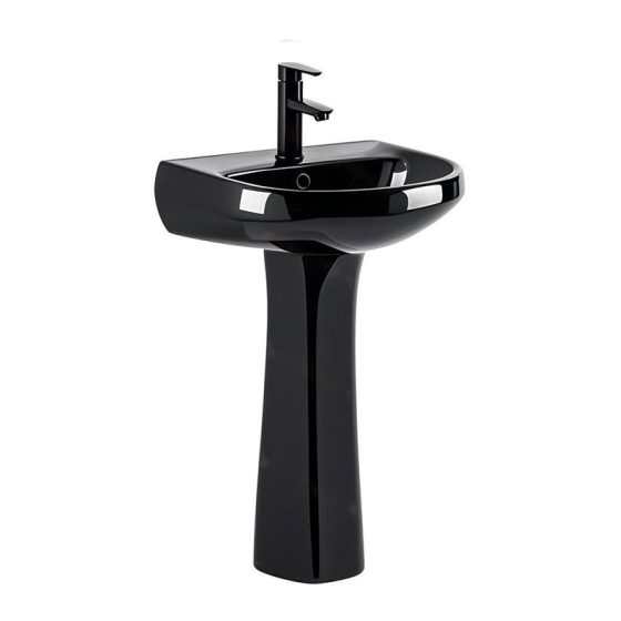 LT-334P-CG-BL-2 black pedestal-basins