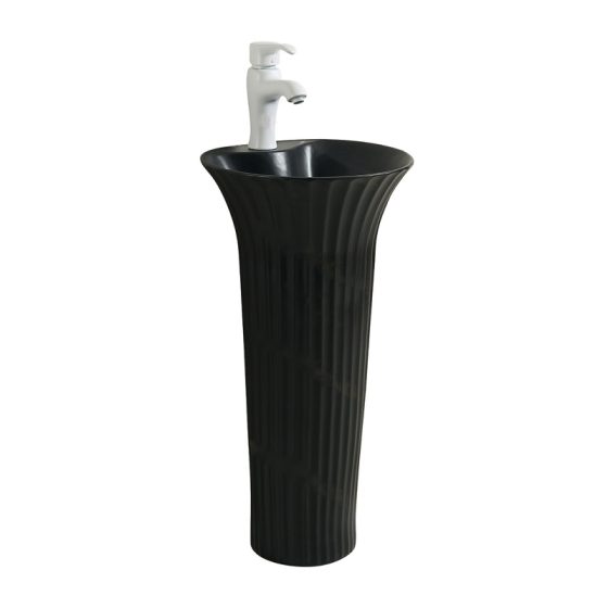 LT-336-M-BL black pedestal-basins