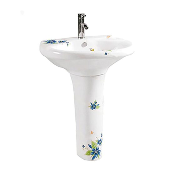 LT-336P-DC-WG white pedestal-basins