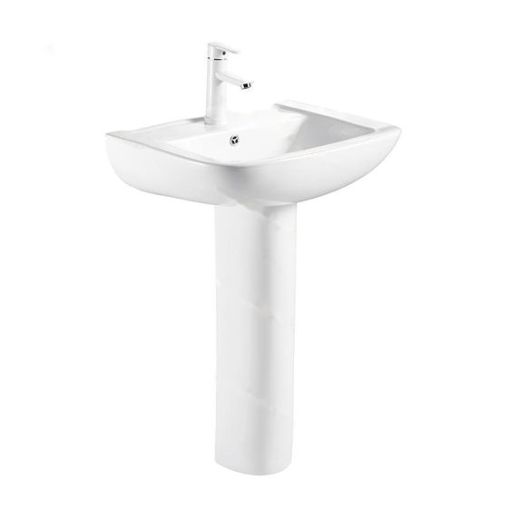 LT-338P white pedestal-basins