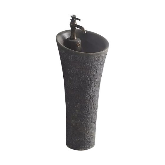 LT-341-RS-DG black pedestal-basins