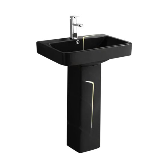 LT-354P-CG-BL black pedestal-basins