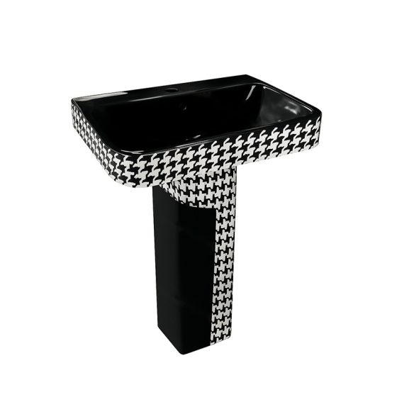 LT-354P-CG-BL1 black pedestal-basins