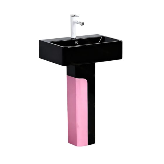 LT-354P-CG-RBL black pedestal-basins